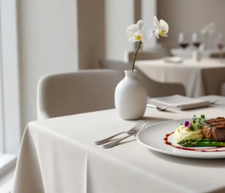 Signature chod podávaný v moderní restauraci Moraveento
